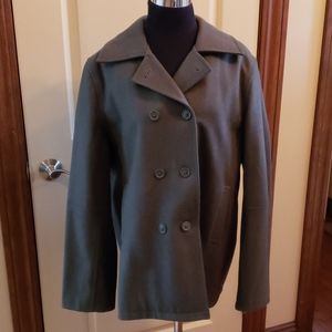 Size XL women's American Eagle green wool peacoat